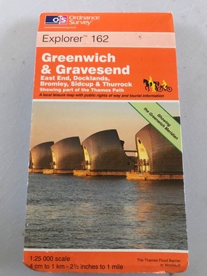 Greenwich & Gravesend : Sheet 162  (Explorer Maps), Ordnance Survey, Good