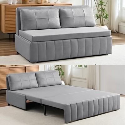 Zafly Queen Size Pull Out Sofa Bed, Convertible Sleeper Sofa, Loveseat Couch Bed