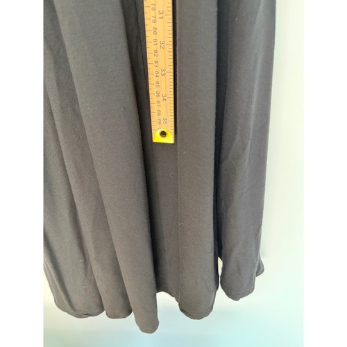 Reformation Cowl Neck Long Dress Soft Stretch Women L Black Made in USA Pockets - Picture 7 of 10