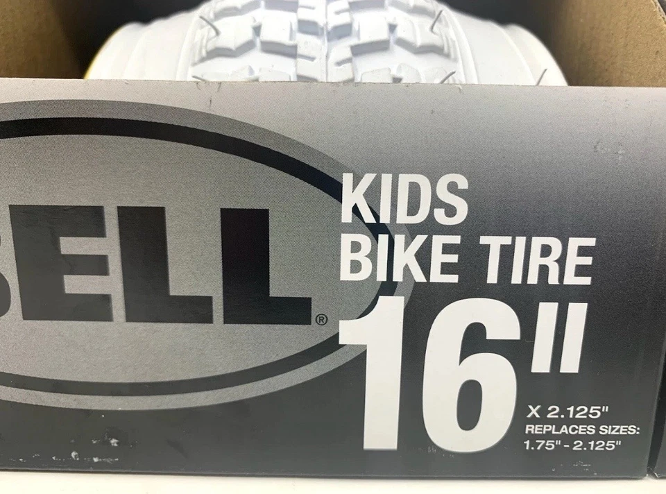 2 X Bell Kids Bike Tire Kids Bicycle Tire White 16" X 2.125" Fits 1.75"-2.125" - Image 3 of 4