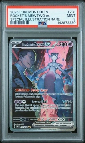 PSA 9 Team Rocket's Mewtwo Destined Rivals 231/182 Pokemon Card