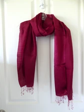 New Brick Red Silk Cashmere Blend Pashmina Lightwt Scarf Wrap Shawl 28x80"
