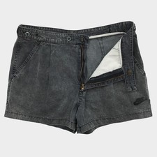 Vintage Nike Challenge Court Shorts Mens 32 Black Acid Wash Tennis 90s Pleated