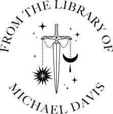 Personalized Book Embosser Wooden or Self Inking Stamp Custom Round Library Ex