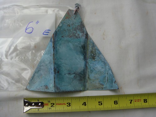 Paolo Soleri 6" Aleta de Repuesto para Campana de Viento de Bronce o Cerámica Pátina Natural E
