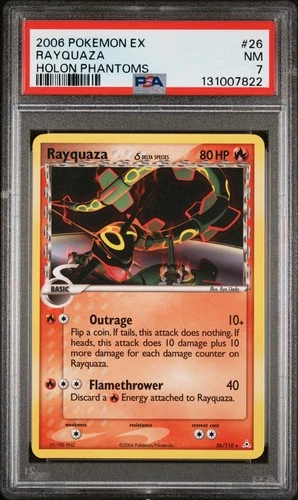 2006 POKEMON EX HOLON PHANTOMS #26 RAYQUAZA PSA 7