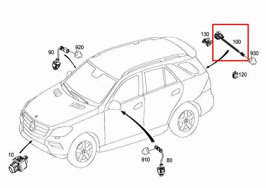 2012-15 梅赛德斯-奔驰 ML350 后升降门释放开启器手柄带备用摄像头 — 第 3/4 张图片