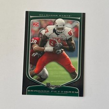 2009 Bowman #132 Brandon Pettigrew Rookie Card Oklahoma State Football. rookie card picture