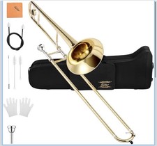 Eastar Bb Tenor Slide Trombone B Flat Brass Trumpet Set For Student School Band