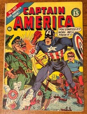 CAPTAIN AMERICA Comics #13 Timely/Marvel *classic* WWII Pearl Harbor cover VG