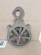 Vintage Antique Louden 1717 Cast Iron Pulley Hay Trolley Barn Farm Country Decor