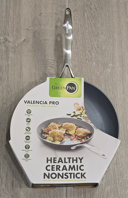Greenpan Valencia Pro Ceramic Nonstick 12  Frying Pan Skillet, Hard Anodized Pfa