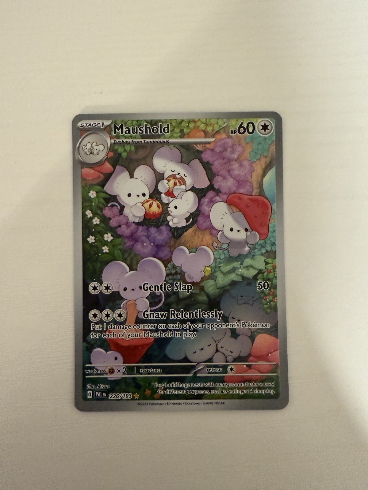 Maushold 226/193 Illustration Rare Paldea Evolved Pokemon NM