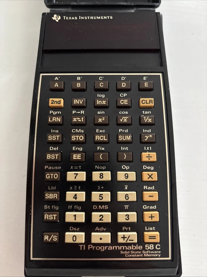 TI 58 C Texas Instruments Calculatrice Programmable Vintage Rare - Photo 2/4