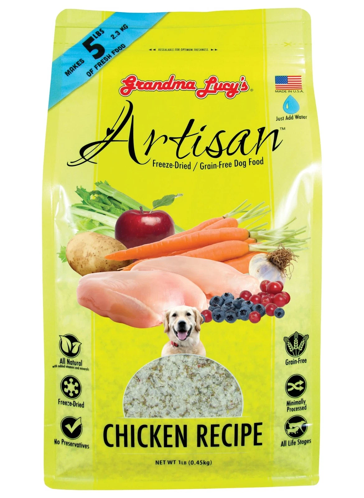 Grandma Lucy'S Artisan Freeze Dried Dog Food Chicken Grain Free All Life Stages
