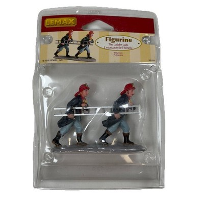 Lemax 52031 Ladder Lads Figurine Firemen Christmas Village Figure Retired 2005