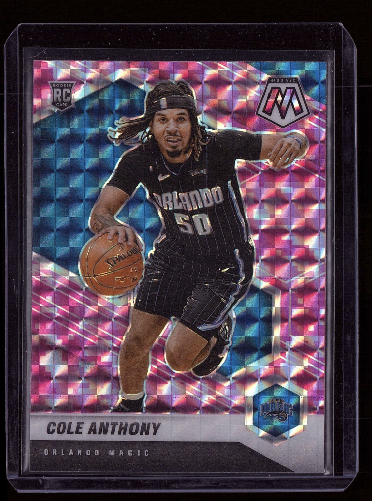 2020-21 Panini Mosaic - Rookie Cole Anthony #207 Pink Camo Mosaic Prizm (RC)
