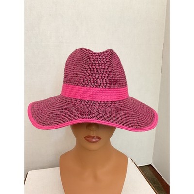 Anne Klein - Woven Raspberry and Black Tweed Hat