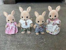 Sylvanian Families Calico Critters Kangaroo Family Japan - Mom Dad Daughter Son