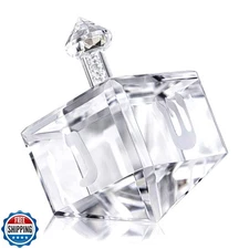 QFkris Crystal Hanukkah Dreidel Paperweight with Hebrew Letters 3