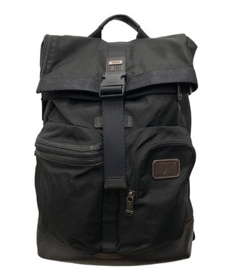 TUMI Roll Top Backpack Black Nylon Rucksack 2223388HKO