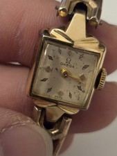 OMEGA Vintage Art Deco 1900s Square Gold-Tone Manual Wind 14k gold filled *works