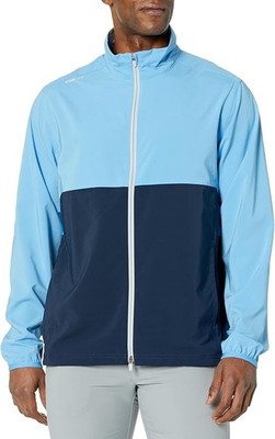 PUMA Men's M MEDIUM Monterey Wind Jacket 50+ UPF  621516 04 BLUE GOLF WRMLBL UV