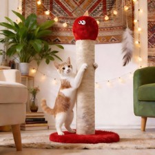 Cat Scratching Post 22'', Scratching Post with Extra Wide 12" Heavy Duty Base...