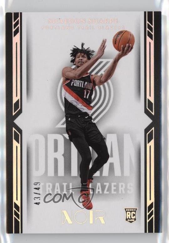 2022 Noir Rookies Icon Edition Holo Silver 43/49 Shaedon Sharpe Rookie RC 13hf