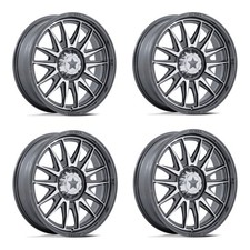 Set 4 24 Msa Offroad M55 Commander Utv Platinum Machined 24x10 5x4.5 -25mm