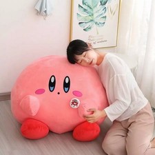 Giant Badge Star Kirby Plush Doll Big Soft Cartoon Pillow Anime Stuffed Toy 60cm