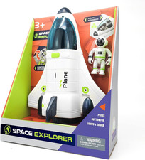Space Shuttle Toy for Kids 3-5, Rocket Ship Toy with Astronaut