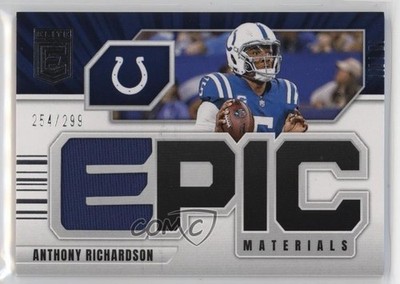 2025 Panini Donruss Elite Epic Materials 254/299 Anthony Richardson #EM-ARN im0