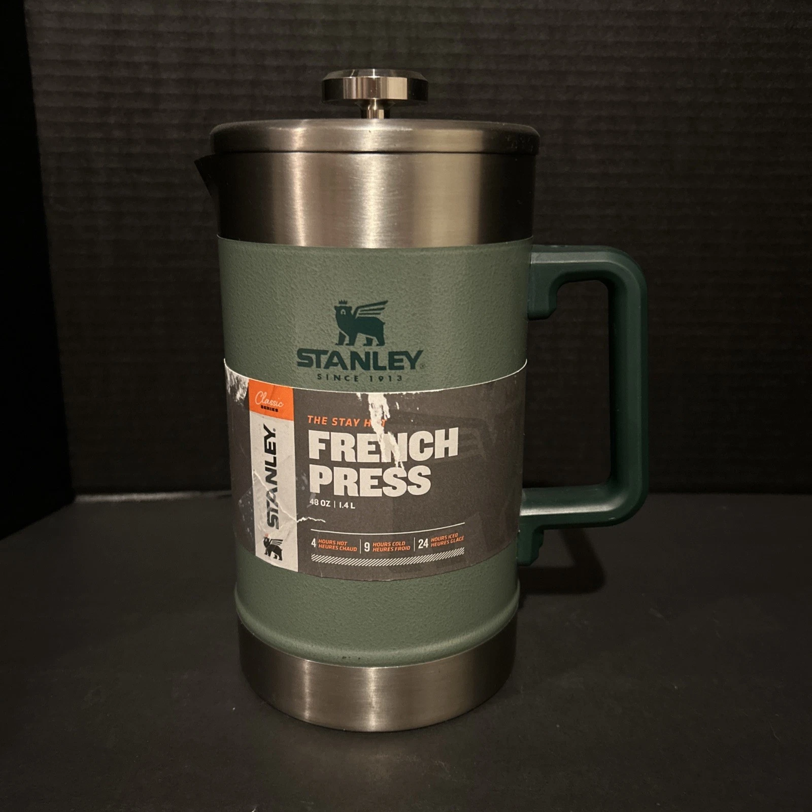 Stanley FRENCH PRESS 48oz Classic Series Green Stainless Steel Coffee Tea
Opens in a new window or t