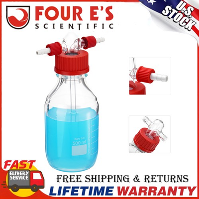 #ad #ad 500ML Lab Gas Washing Bottle Glass Lab Scrubber Buffer Bottle Lab Glassware Kit $37.99