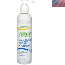 Gentle 8 Oz Exfoliating Facial Cleanser with Plant-Based Ingredients & Aloe Vera