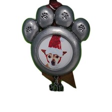 2017 Christmas Tree Ornament Photo Picture Frame Pet Paw Dog or Cat