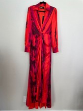 NEW Fashion Nova Womens Large Satin Gabriella Long Sleeve Maxi Dress Party