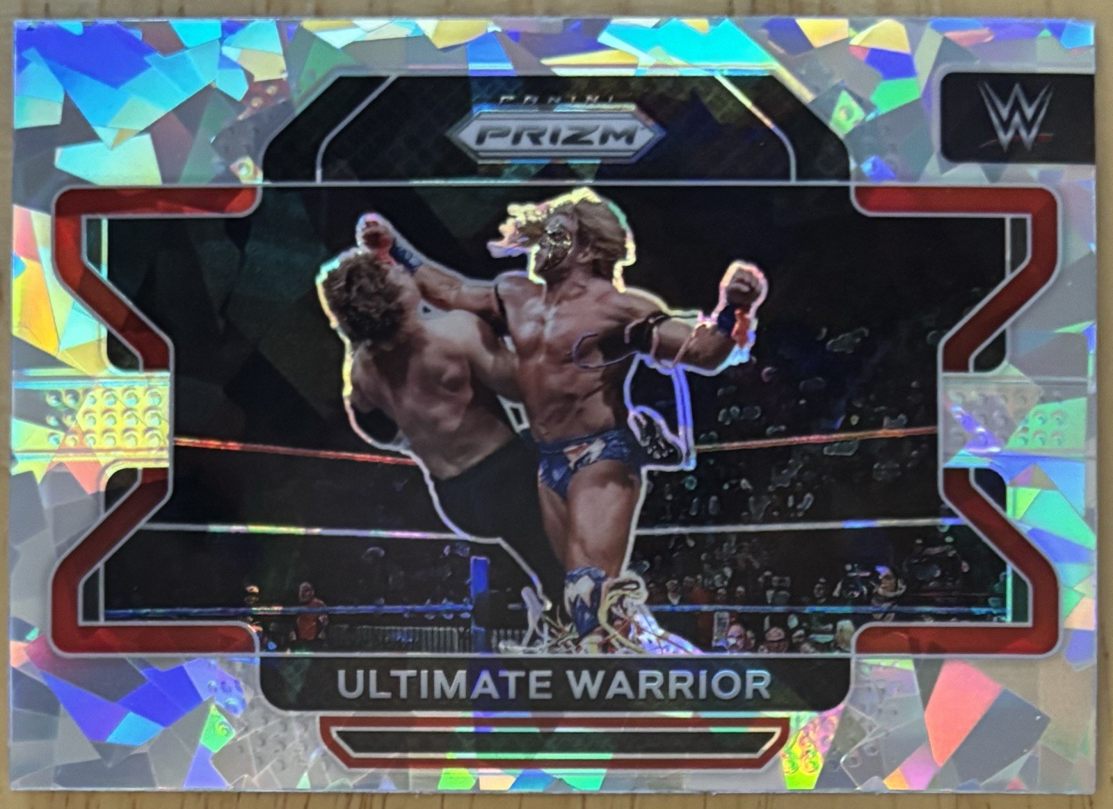 2022 Panini Prizm WWE Ultimate Warrior Ice Prizm #93 HOF