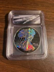 2024 ICG Genuine U.S. Silver Eagle Ruthenium Hologram 1 of 500 S$1