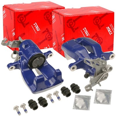 2x TRW BREMSSATTEL SATZ BLAU HINTEN LINKS+RECHTS passend für VW GOLF 5 R32 2EL