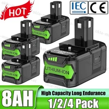 For RYOBI 18-Volt ONE+ Lithium-Ion 8.0 Ah High Capacity Battery P190 P191 P122