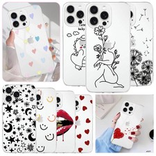 Clear Phone Case For iPhone 17e 16 Plus 15 14 13 Pro Max 12 Girls Printed Cover
