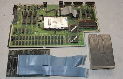 Atari 1040 st Motherboard w/ Disk Drive and PC Ditto II AS-IS stf