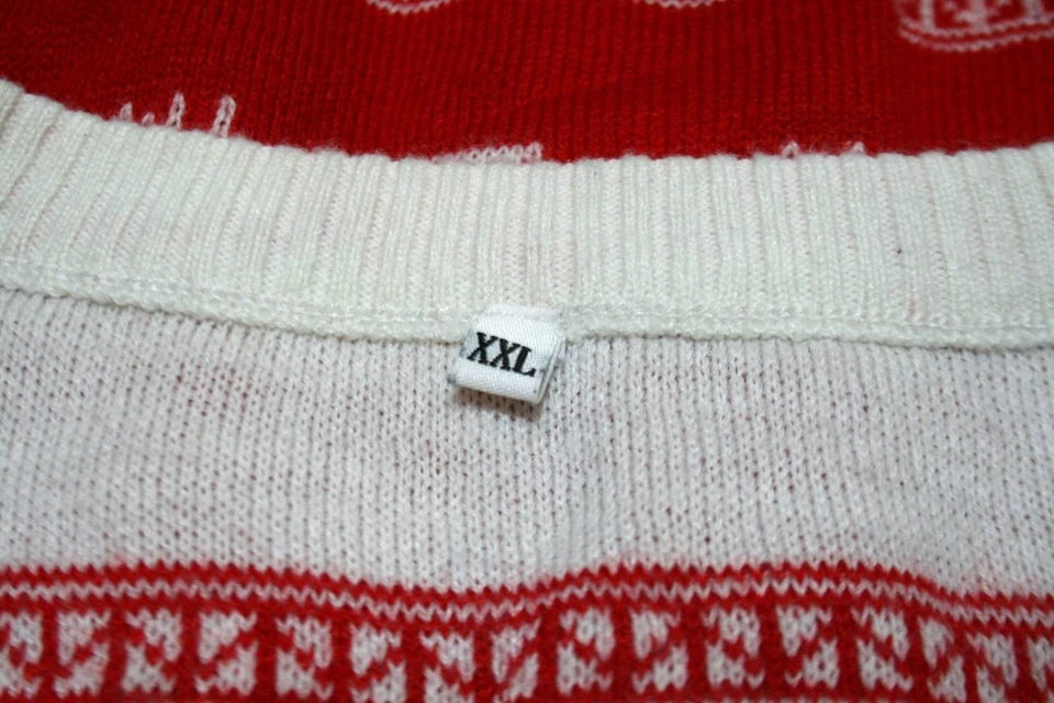 Herramientas a Presión Para Hombres XXL Rojo Blanco Suéter Chaleco Vacaciones Feo Navidad Mecánico Foto 3 de 4