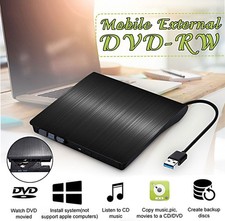 USB 3.0 2.0 Portable External DVD Disk Drive 1.44Mb Reader FDD PC Laptop Mac