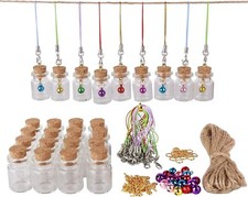 24pcs Mini Glass Bottles with Cork Stoppers 5ml DIY Art Crafts Storage Container