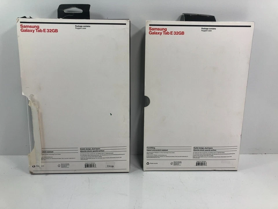 Lot of 2 Verizon Rugged Impact Absorbing Protection Case Samsung Galaxy Tab E 8" - Image 2 of 4