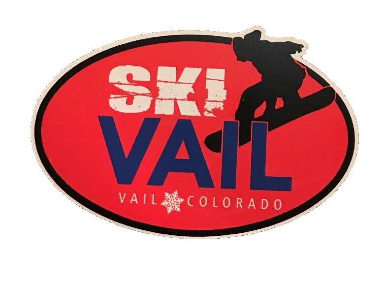 Adesivo de vinil para laptop e mala Ski Copper Mountain Colorado Skiing