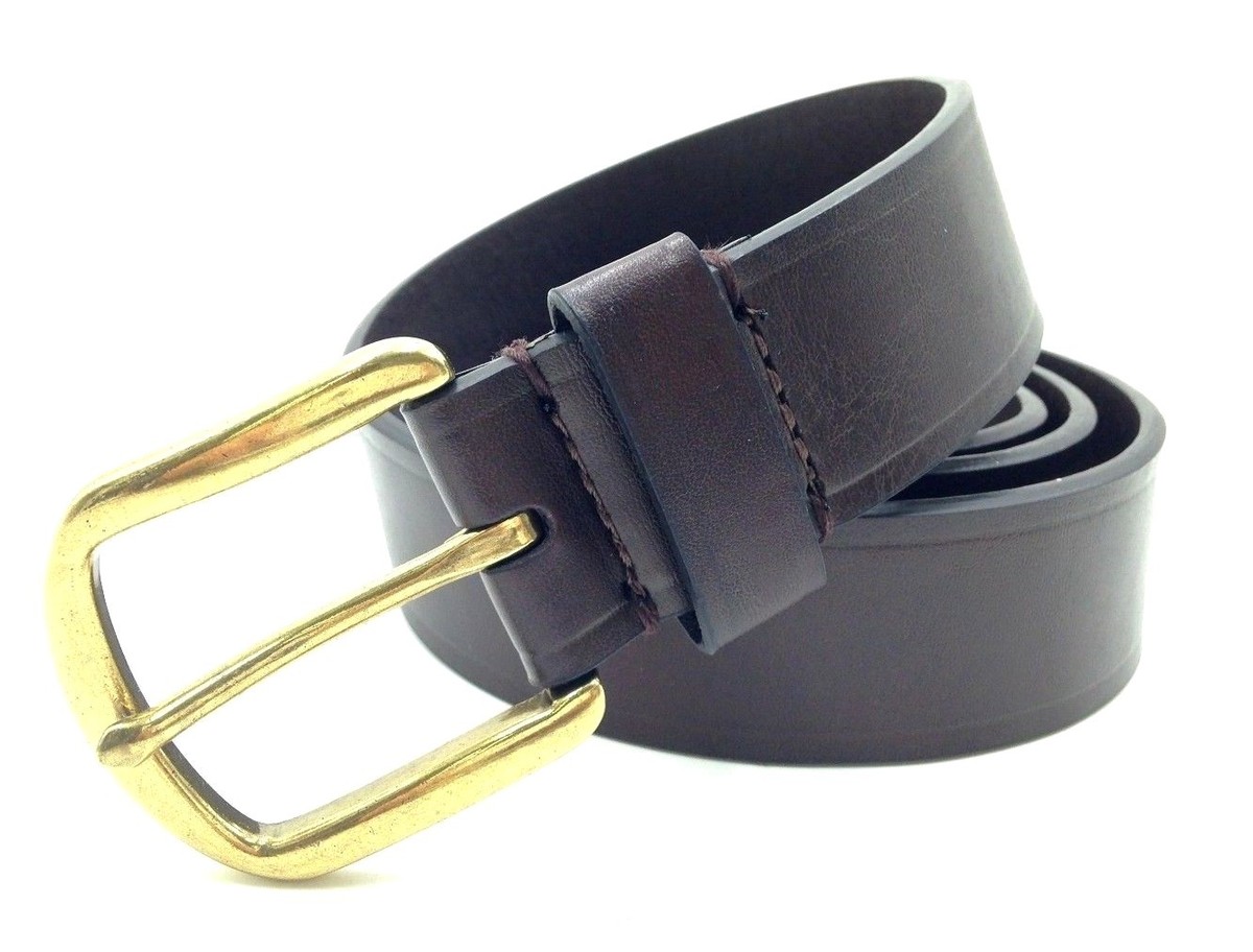 men's dress belt with gold buckle $78 Club Room Brown Leather Strap Casual Gold-Buckle Size 34 Season: AW25
